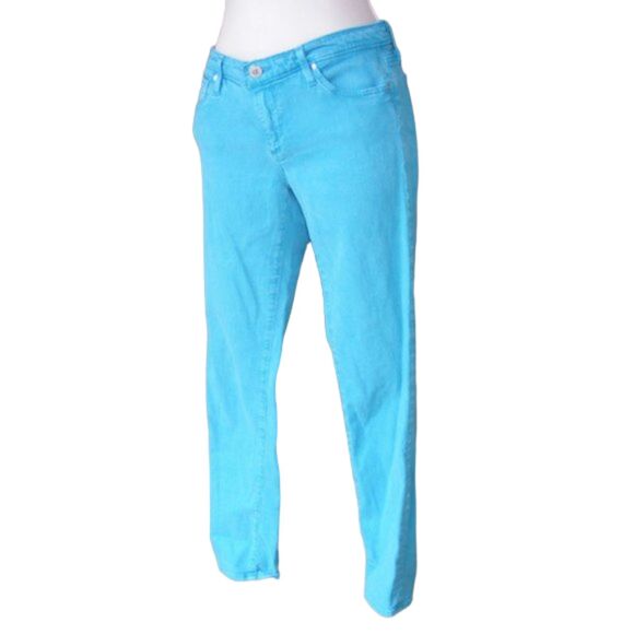 AG ADRIANO GOLDSCHMIED Stevie Ankle Jeans, 28 Teal/Blue-green, Stretch - Picture 4 of 9